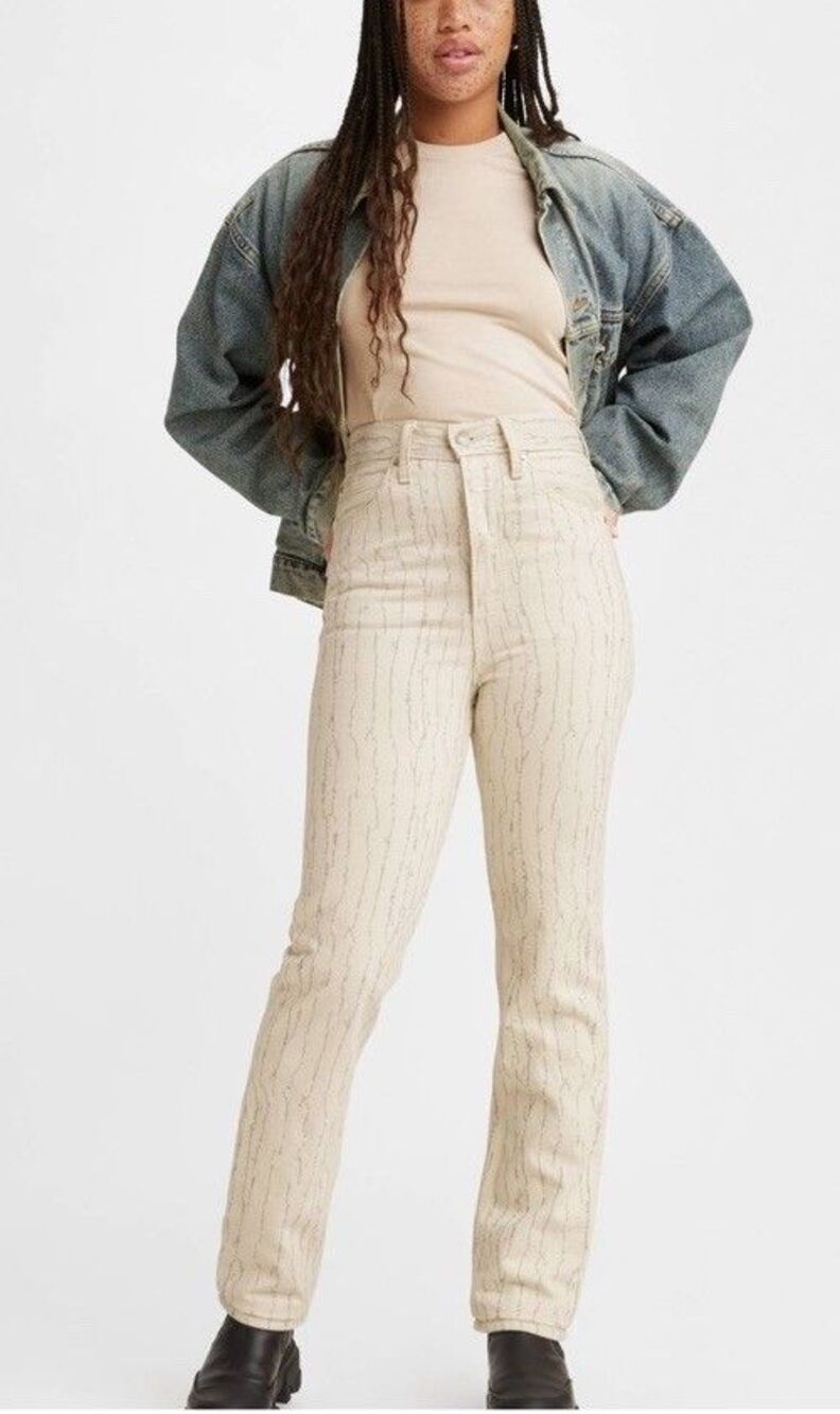 NWT Levi's Wellthread 70's Ultra High Rise Straight in Cream White Jeans 24*29